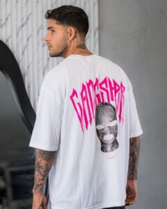 polo blanco gangster para hombre