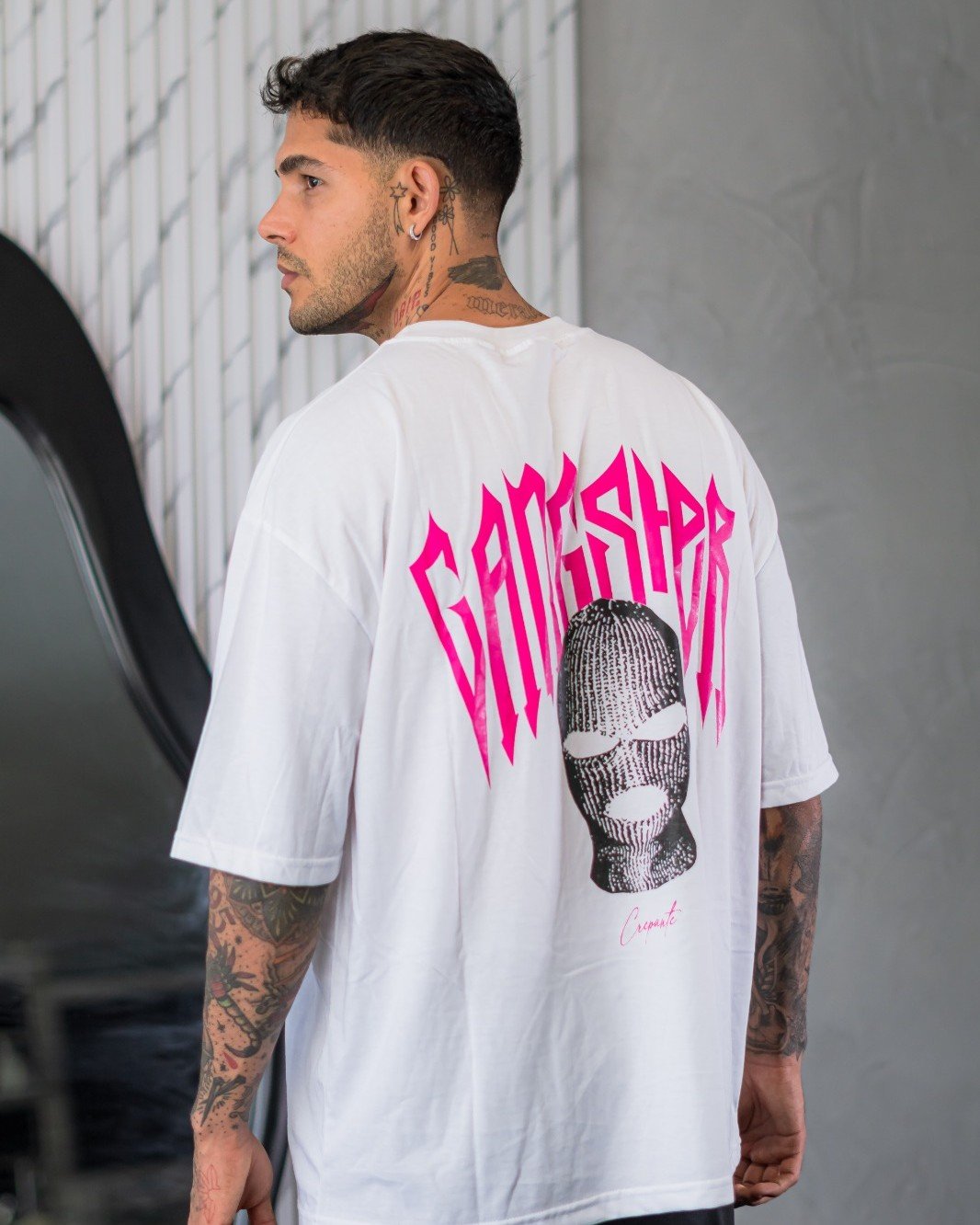Polo Blanco Gangster hombre (1) polo hombre gangster para hombre
