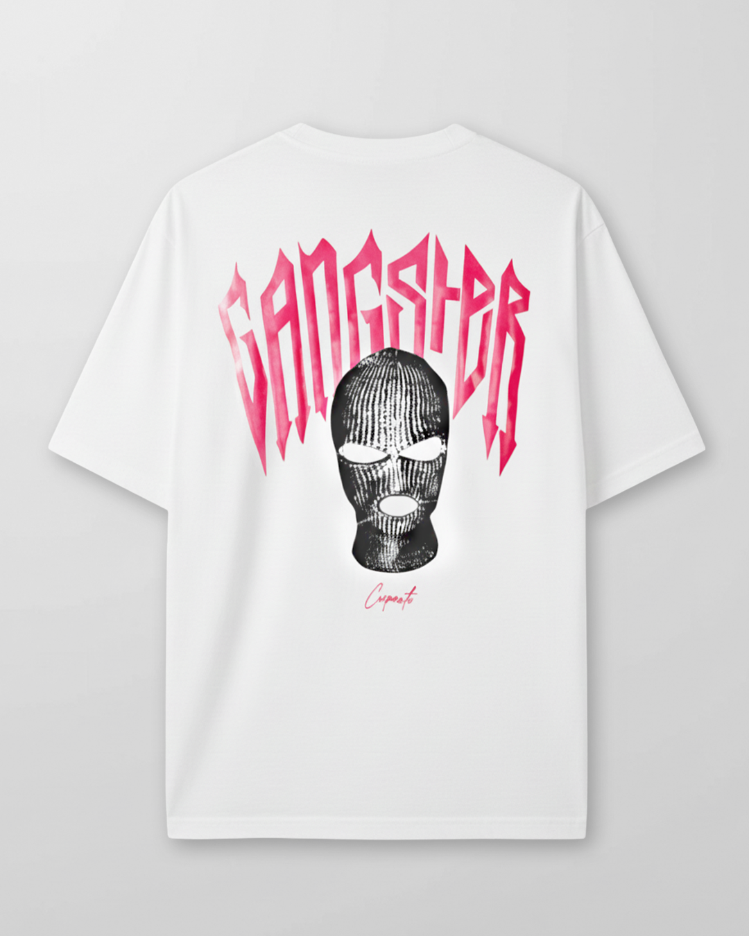 Polo Blanco Gangster hombre (1)