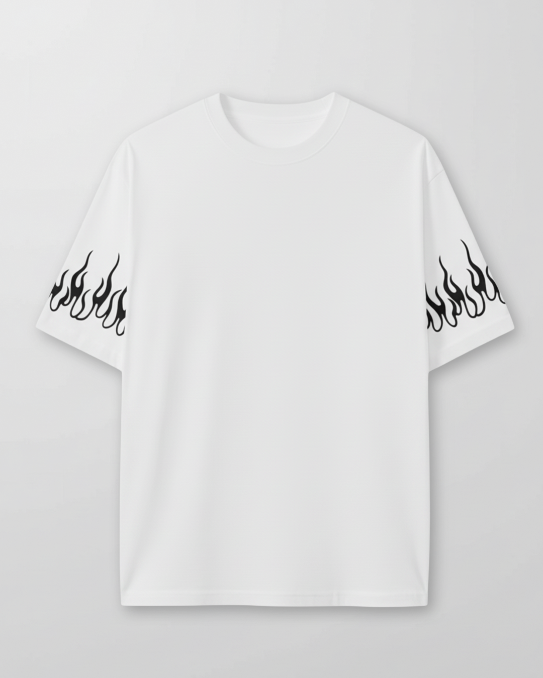 Polo Blanco Manga Fuego Hombre (2)