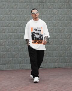 polo blanco trapzeta para hombre