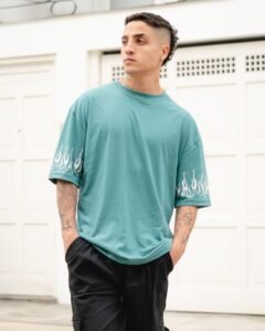 Polo Cemento Manga Fuego para Hombre