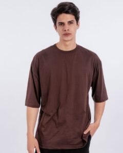 Polo Marron Oversize para Hombre