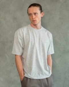 Polo Melange Boxy para Hombre