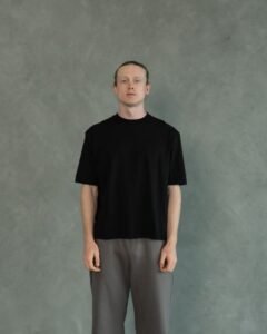 Polo Negro Boxy para Hombre