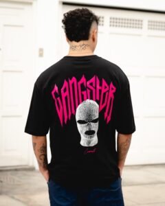 Polo Negro Gangster  para hombre