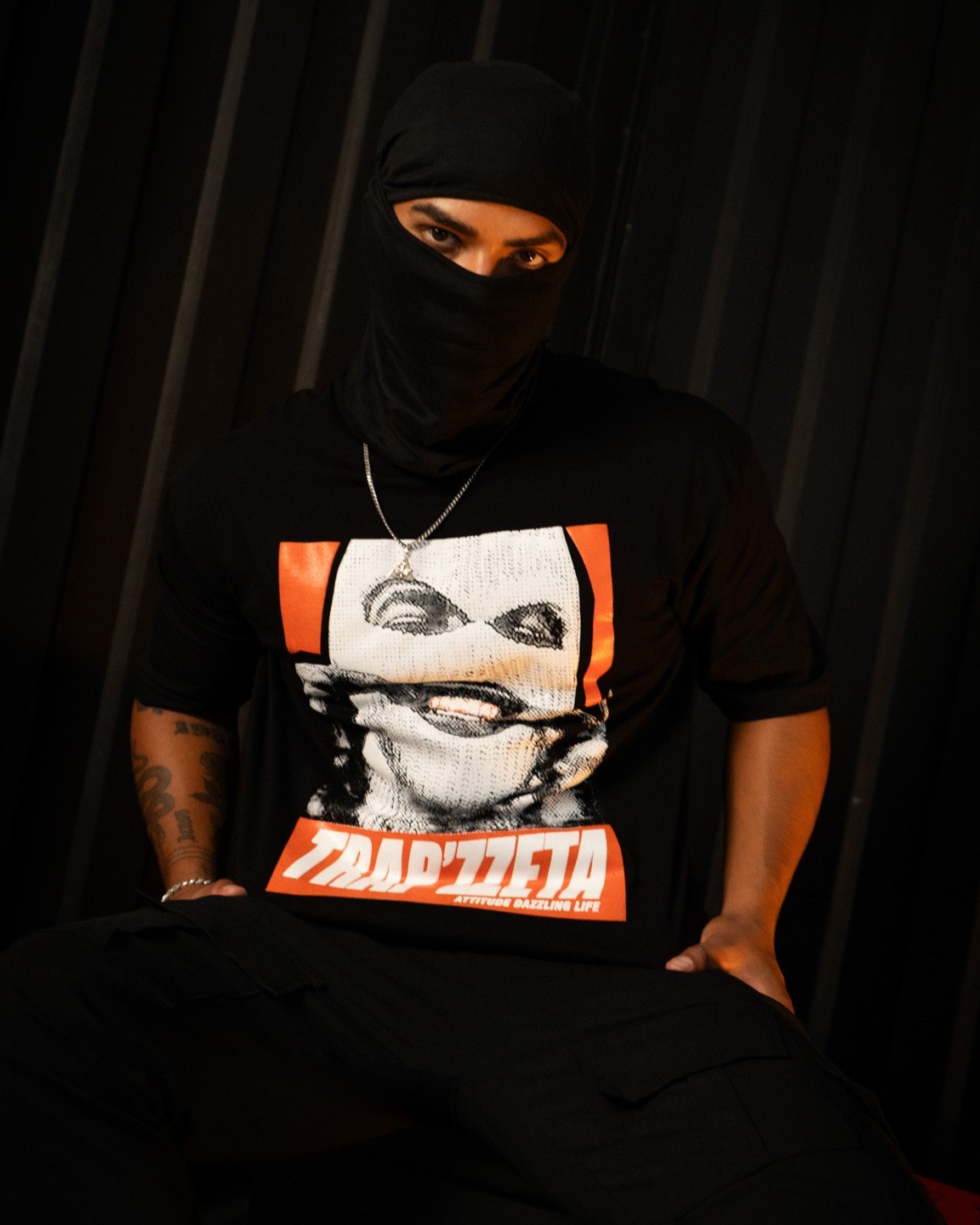 Polo Negro Trapzeta para Hombre