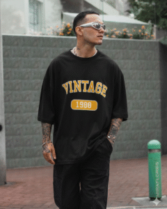 Polo Negro Vintage para Hombre