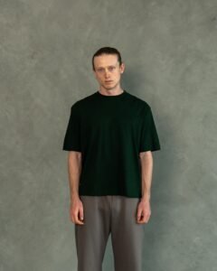 Polo Verde Boxy para Hombre