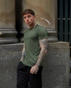 Polo Verde Militar Basico para Unisex