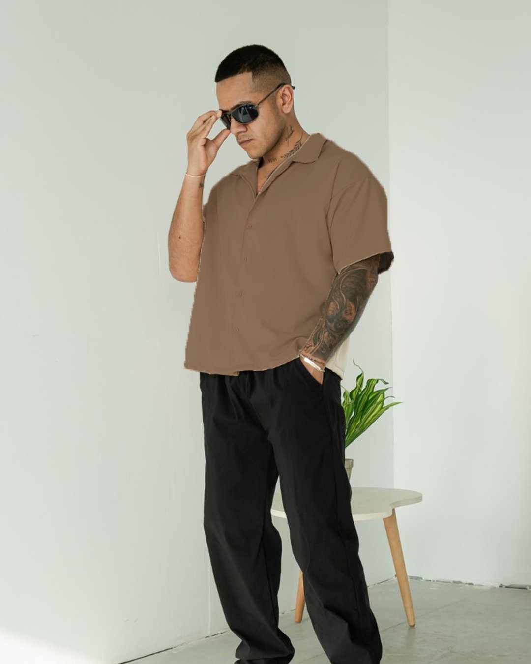 camisa-beige-boss (3) Camisa Beige Boss para Hombre