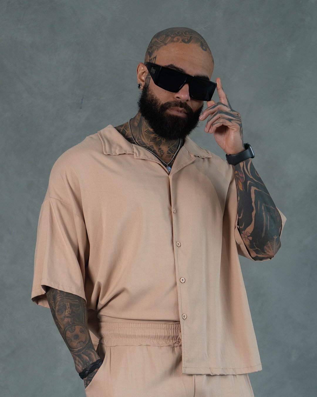 camisa-beige-raggio-hombre (2) camisa beige para hombre