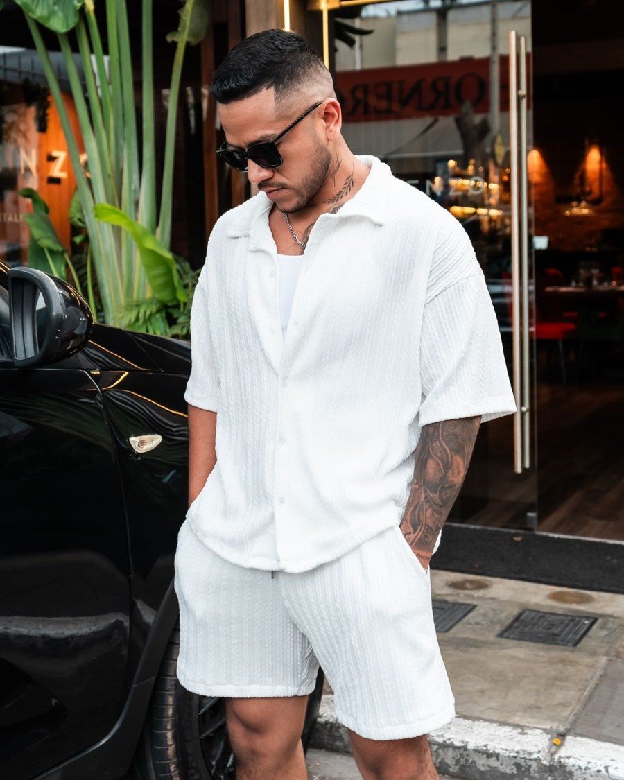 camisa blanco para hombre