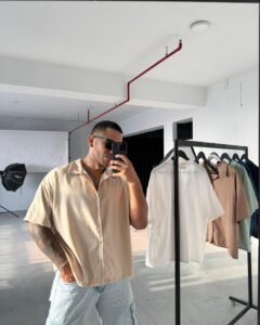 Camisa Hueso Boss para Hombre