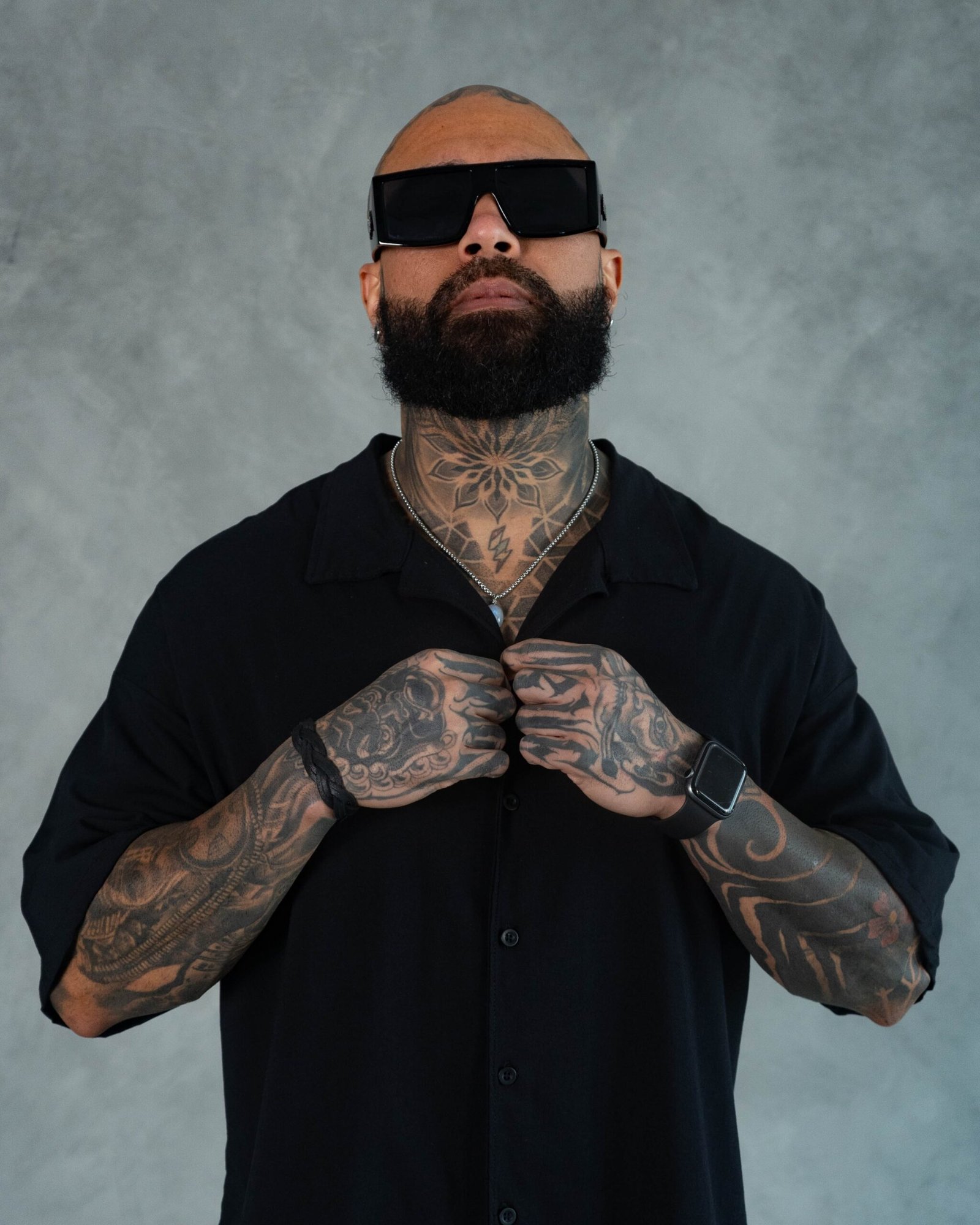 camisa-negro-raggio-hombre (3) Camisa Negro Raggio para Hombre