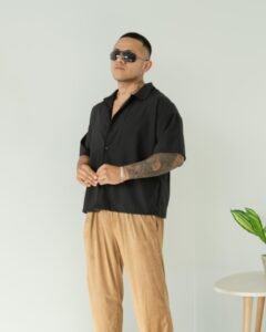 Camisa Negro Boss para Hombre