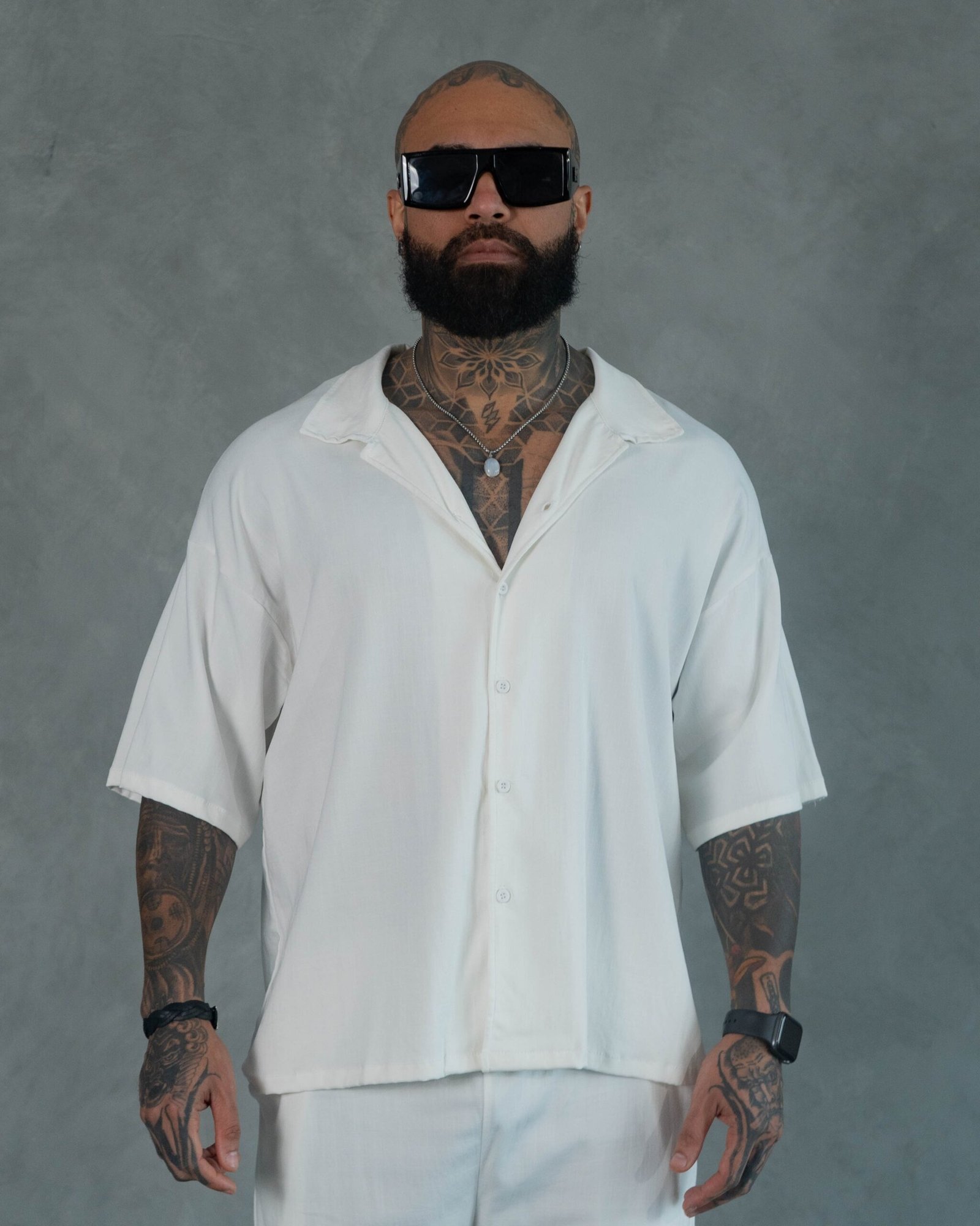 camisa perla para hombre