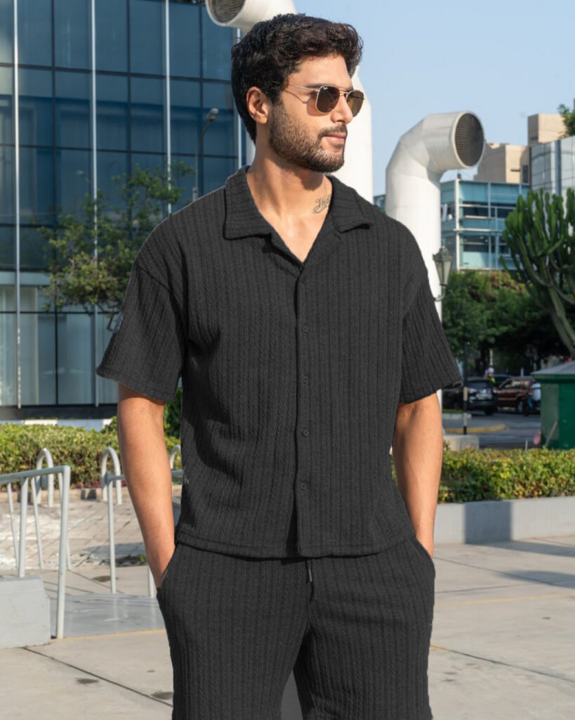 camisa plomo para hombre