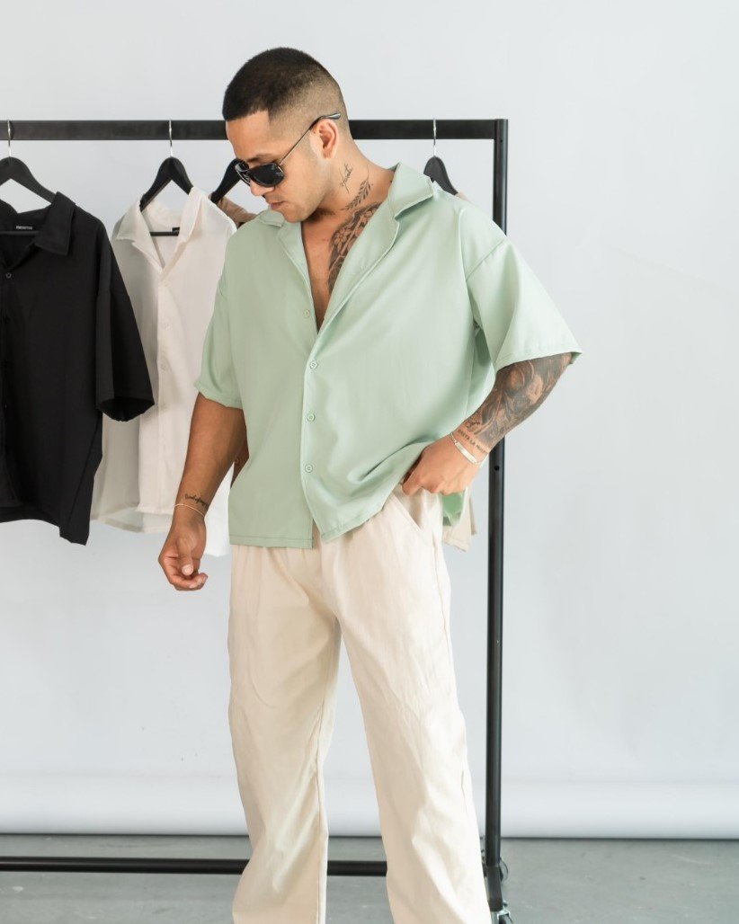 camisa-verde-manzana-boss (3) Camisa Verde Manzana Boss para Hombre