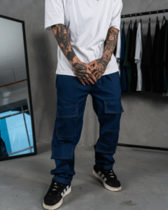 jogger azul para hombre