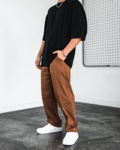 jogger caqui ston para hombre