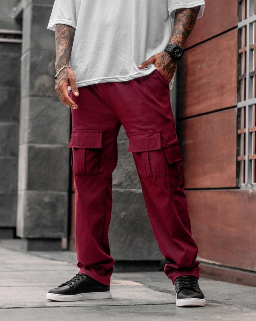 jogger vino oversize para hombre