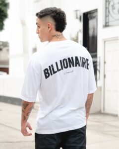 polo blanco oversize para hombre