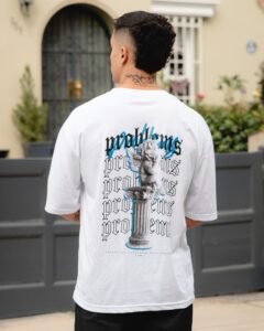 Polo Blanco Problems Oversize para Hombre