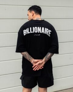 Polo Negro Oversize para Hombre