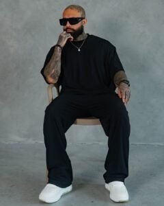 Polo Negro Cottino para Hombre