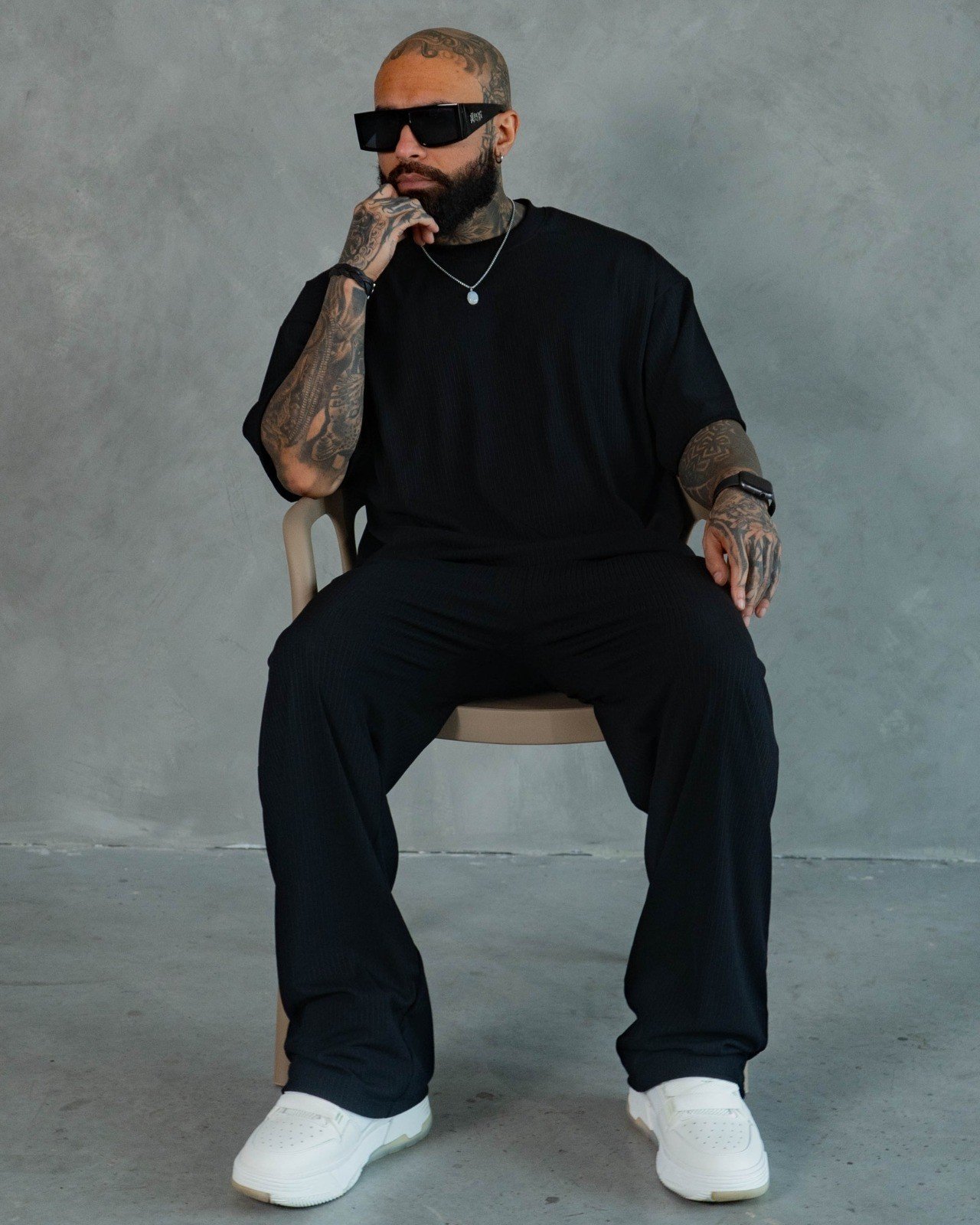 polo-negro-cottino (1) Polo Negro Cottino para Hombre