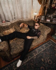 polo negro thunder para hombre