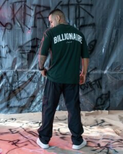 polo verde oversize para hombre