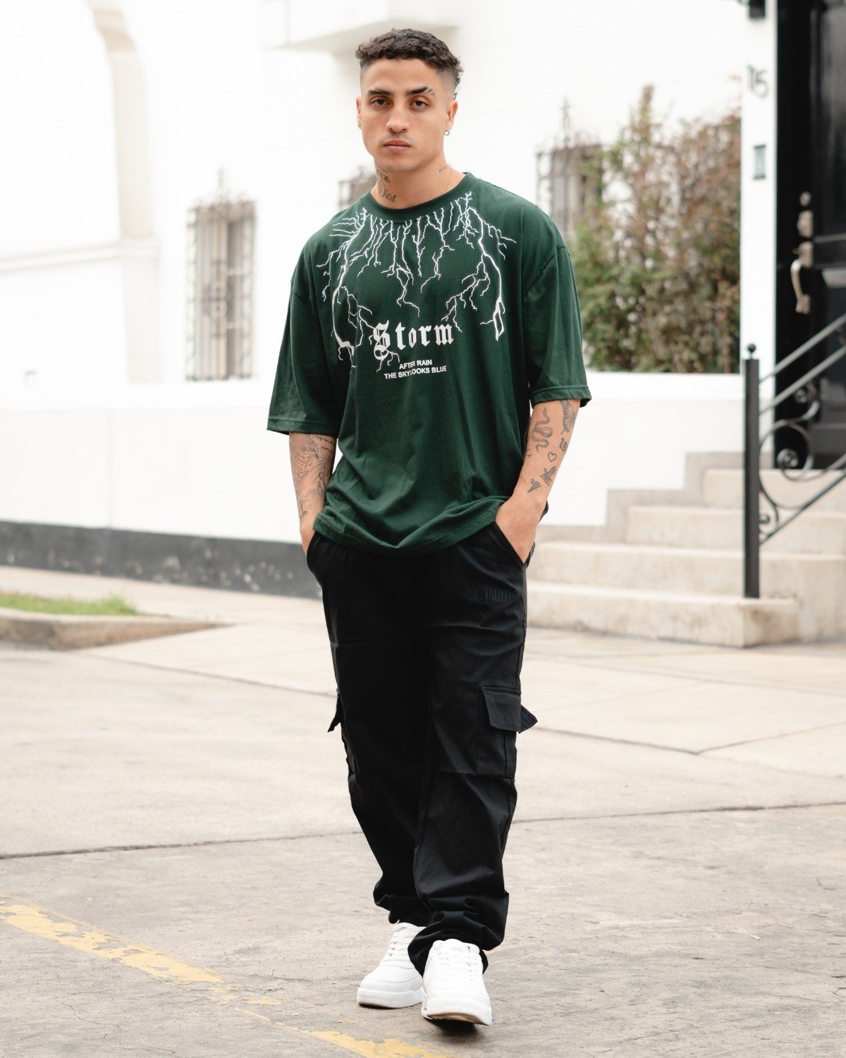 polo-verde-storm (1) Polo Verde Storm Oversize para Hombre