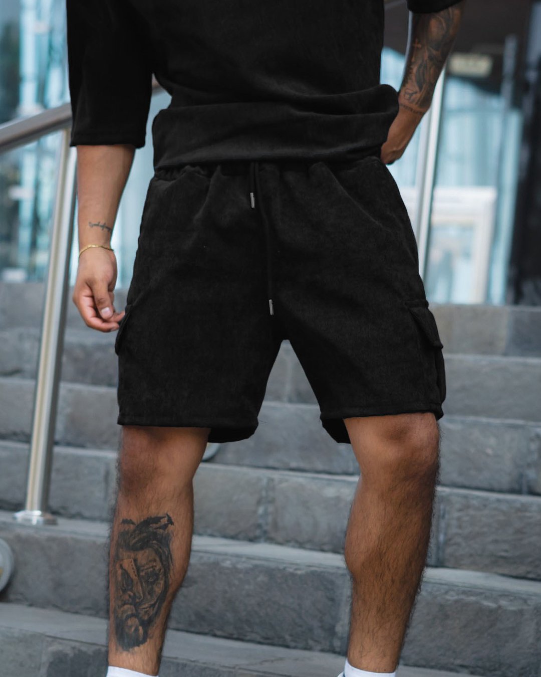 short negro picaso para hombre