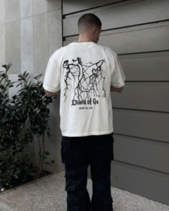 polo blanco oversize para hombre