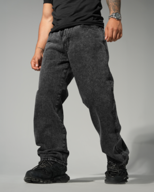 Jean Negro Baggy para hombre