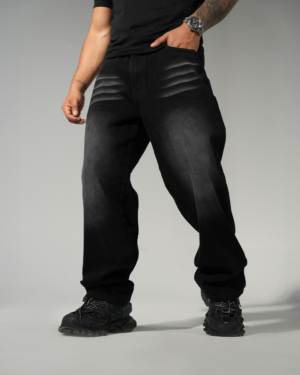 Jean Negro Baggy Vintage para hombre