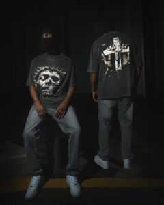 Polo Negro Crown Of ash  para hombre