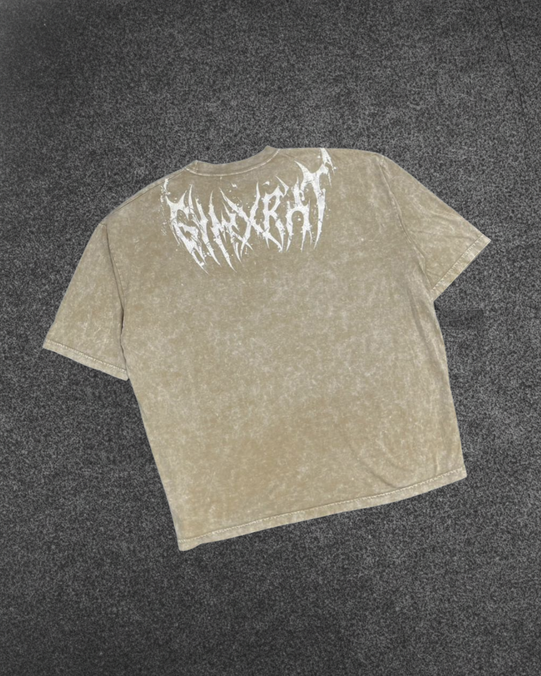 Polo Beige Acid Wash Gymrat para Hombre