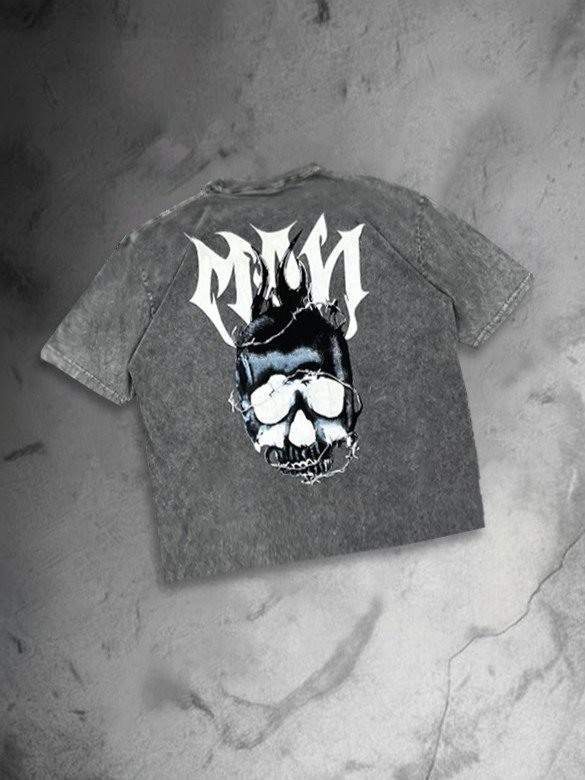 Polo Plomo SkullD para Hombre